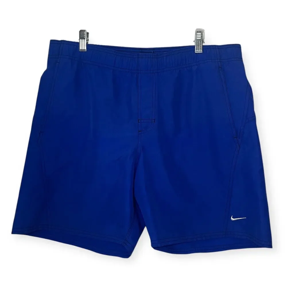 Nike Blue Swim‎ Trunks Men Athleisure Beach Vacation Pool Shorts Size Medium